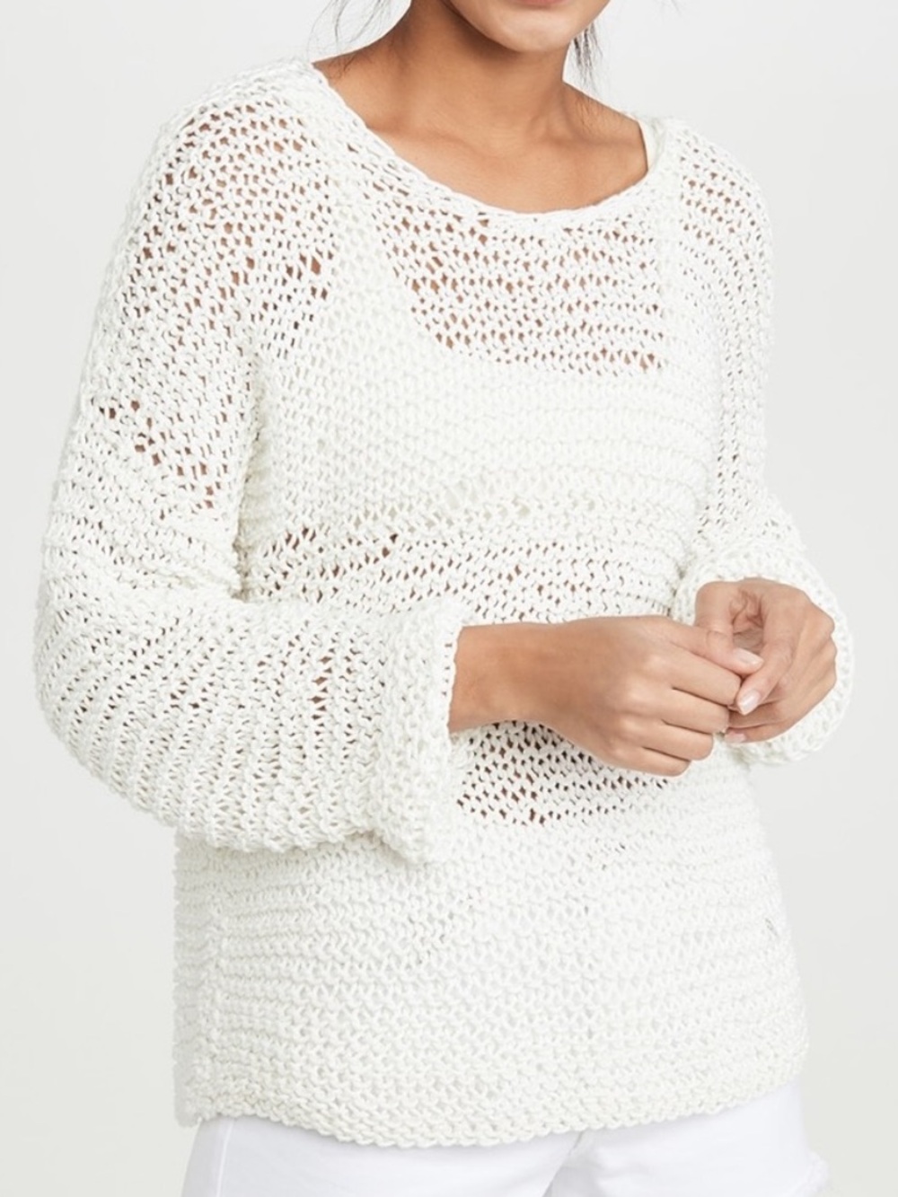 Mikoh Mehetia Top Sweater Heavyweight Knit Bone Cream 1 Small
